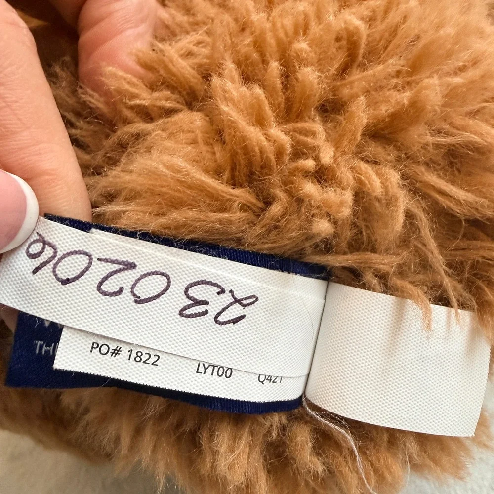 Vermont Teddy Bear Vintage Stuffed Animal Shaggy Plush Brown 12 Inch Hand Made